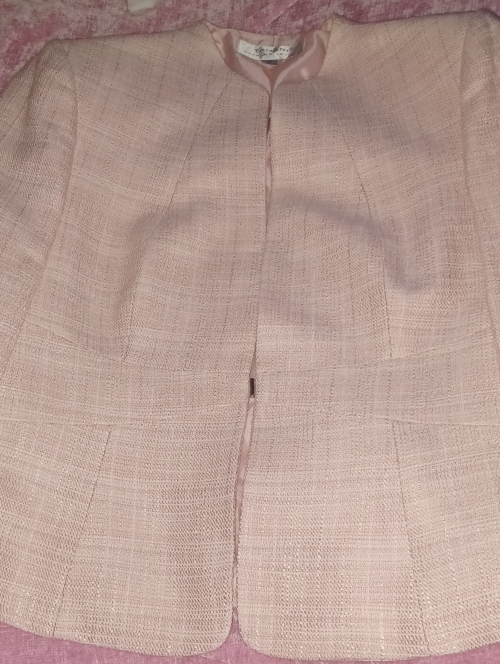 Tahari ASL Blush Pink Suit Jacket Blazer Sz 12